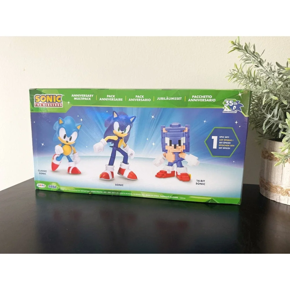 NIP Sonic the Hedgehog 35th Anniversary Multipack Jakks Pacific 3 Figure Set